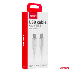 USB-C til USB-C-kabel til opladning og dataoverførsel