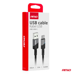 USB-A til USB-C-kabel med 100 cm længde