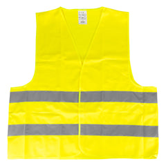 Gul refleksvest i størrelse XXXL set forfra