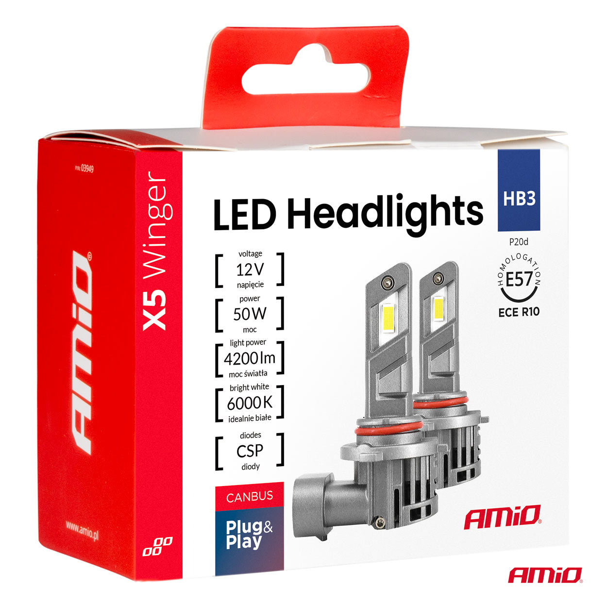LED-pæresæt med H8 H9 og H11-fatning