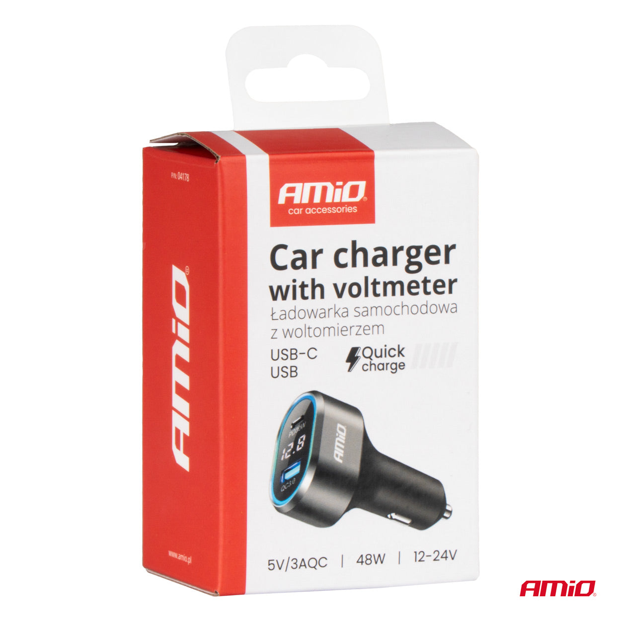 USB-autolaturi LED-näytöllä ja 48 W kokonaisteholla