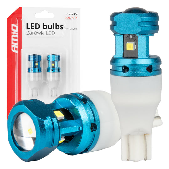 Valkoinen T15 W16W CANBUS LED-polttimo, jossa 4 kpl SMD 1860XS -LEDiä