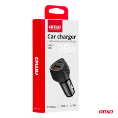 USB-autolaturi USB-A- ja USB-C-porteilla