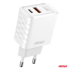 38 W GaN-vægoplader med USB-A- og USB-C-porte