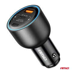 95 W autolaturi 12 V ja 24 V järjestelmiin, USB-C- ja USB-A-liitännöillä