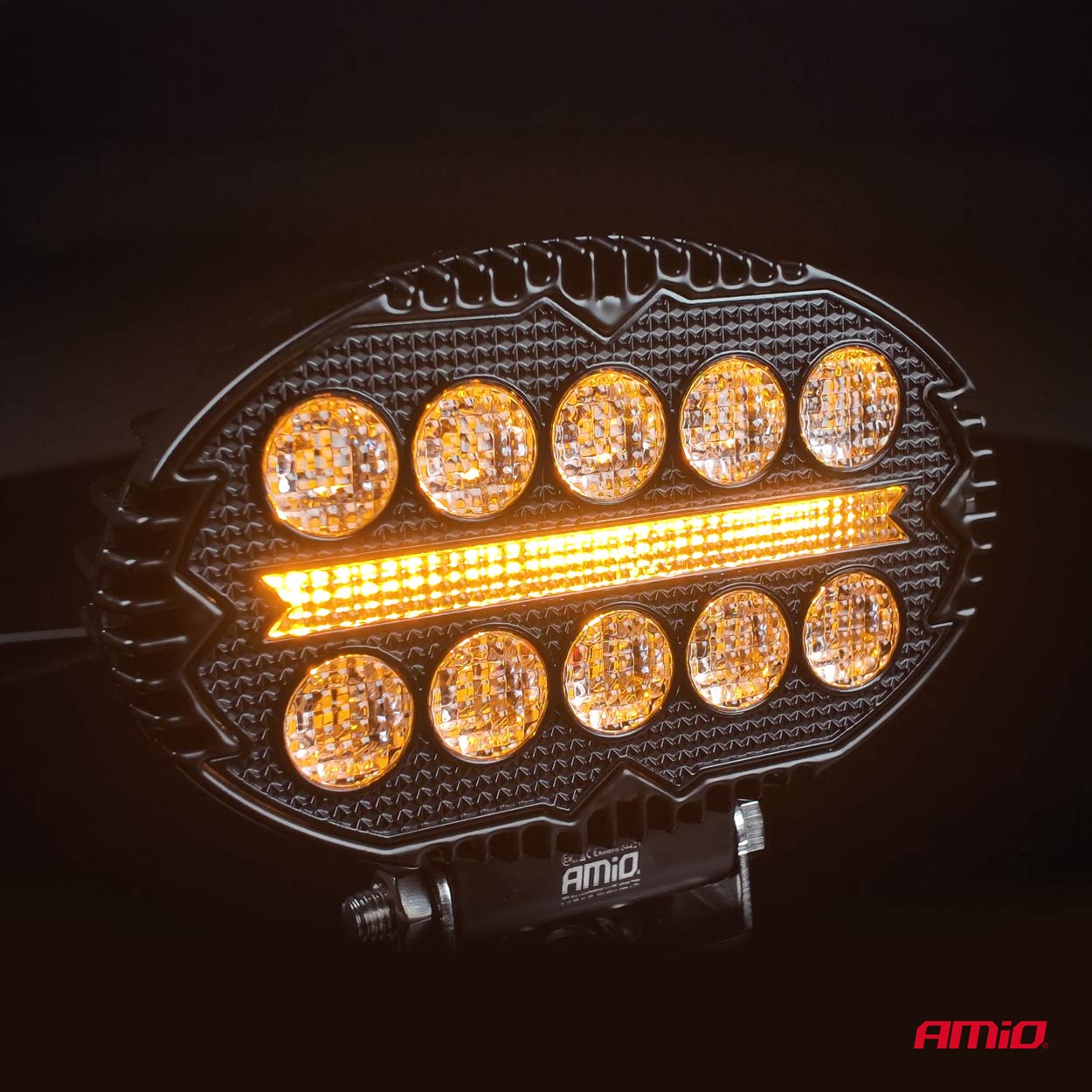 AWL77 LED-arbejdslampe med gult advarselslys
