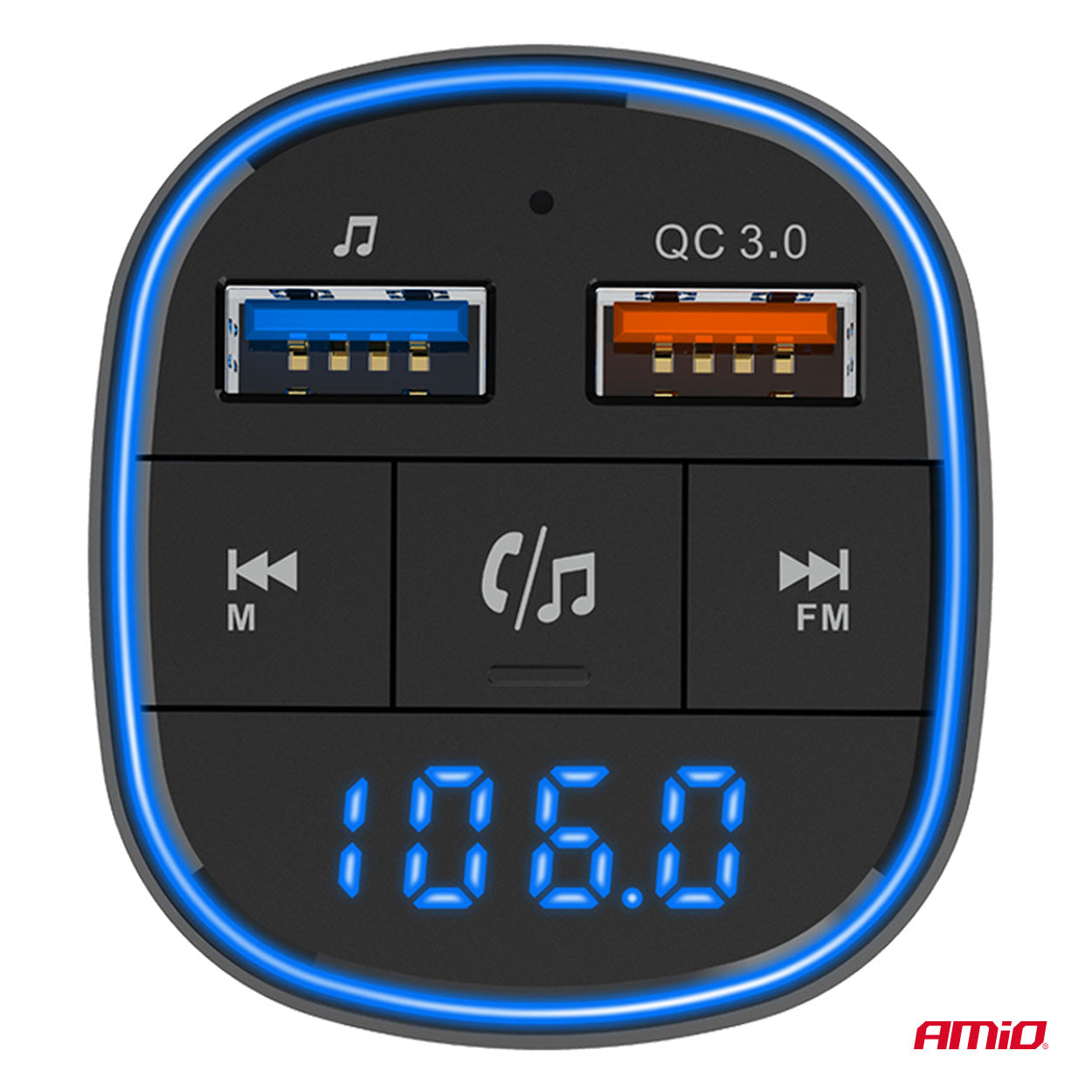 Auton FM-lähetin Bluetoothilla ja USB:llä