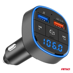 FM-lähetin USB:llä ja Bluetoothilla autoon