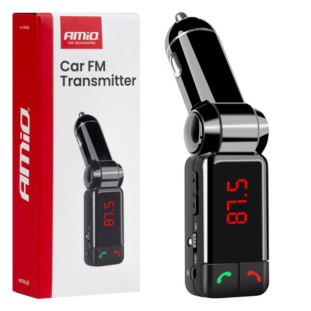 FM-transmitter med to USB-A-porte til bil