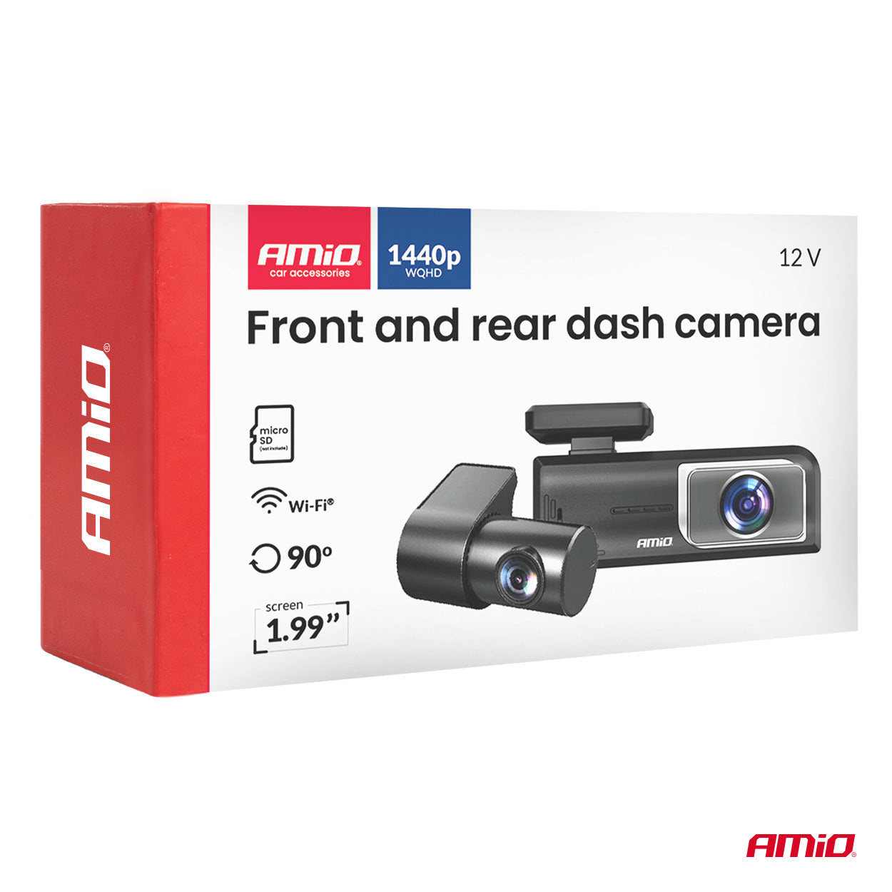 Auton dashcam 2 tuuman LCD-näytöllä ja sovellusohjauksella