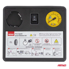 12 V rengaskorjaussarja, maksimi paine 120 PSI