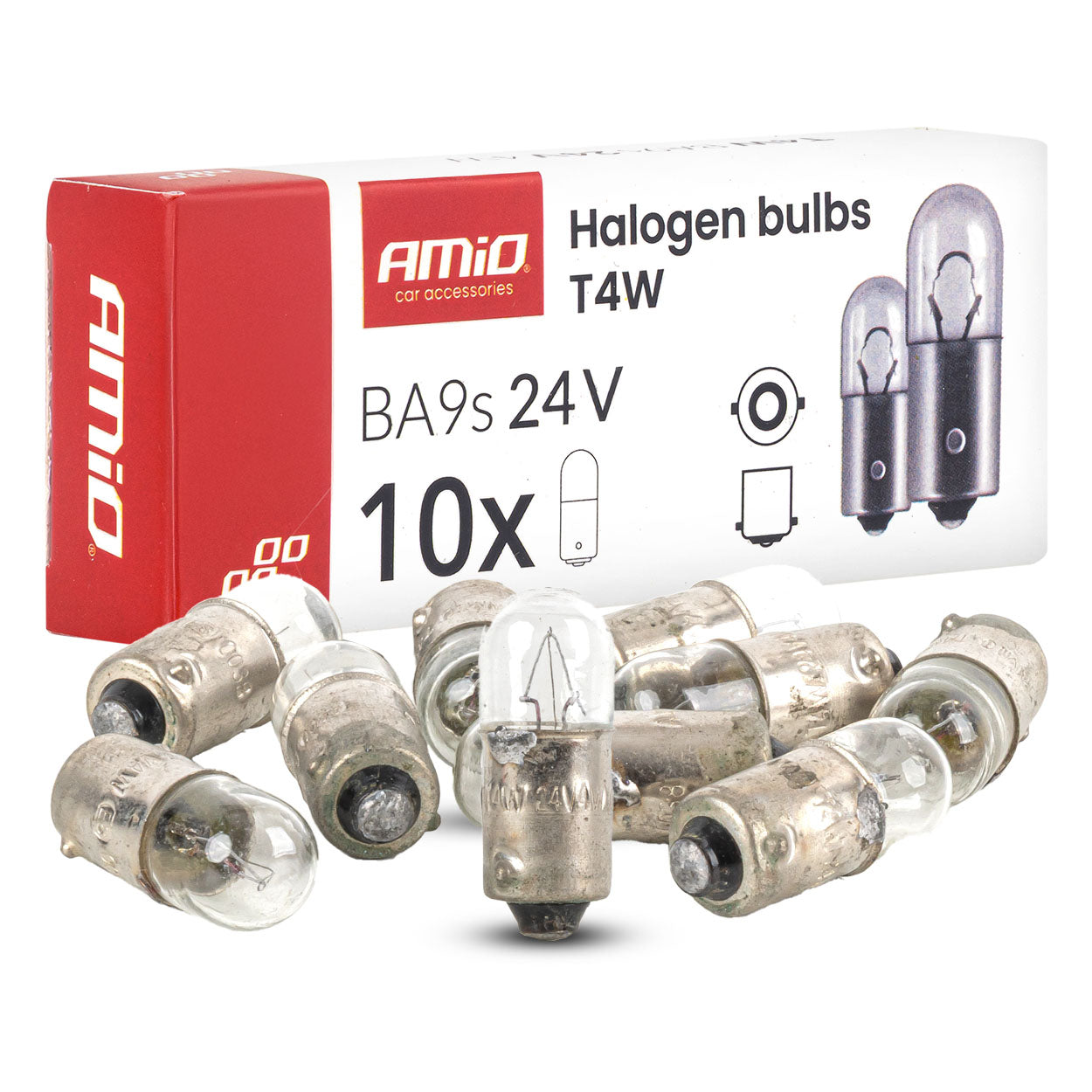 T4W-halogeenipolttimot 24 V 4 W BA9S-kannalla