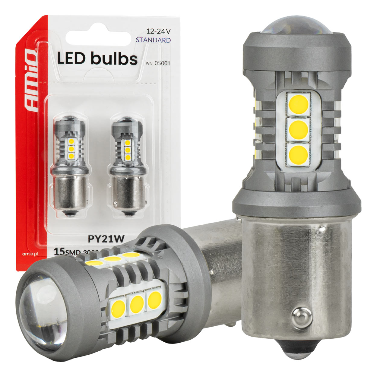 LED-polttimo BAU15S/PY21W-kannalla 12/24 V järjestelmiin