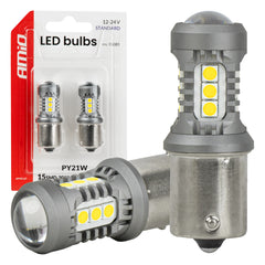 LED-polttimo BAU15S/PY21W-kannalla 12/24 V järjestelmiin