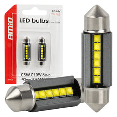 41 mm LED-lamppu, jossa on 6 SMD 2525 LEDiä