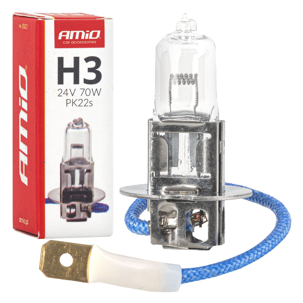 H3-halogeenipolttimo 24V 70W PK22s-kannalla