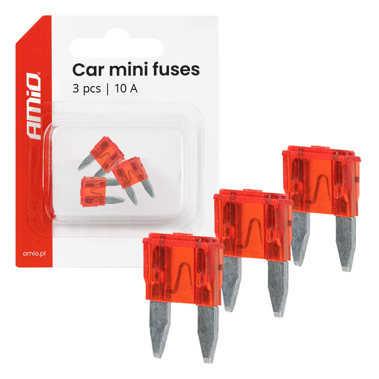 MINI-autosulakkeet 10A, 3 kpl