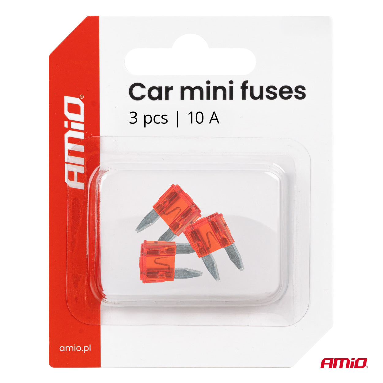 10A MINI-autosulakkeet, pakkaus 3 kpl