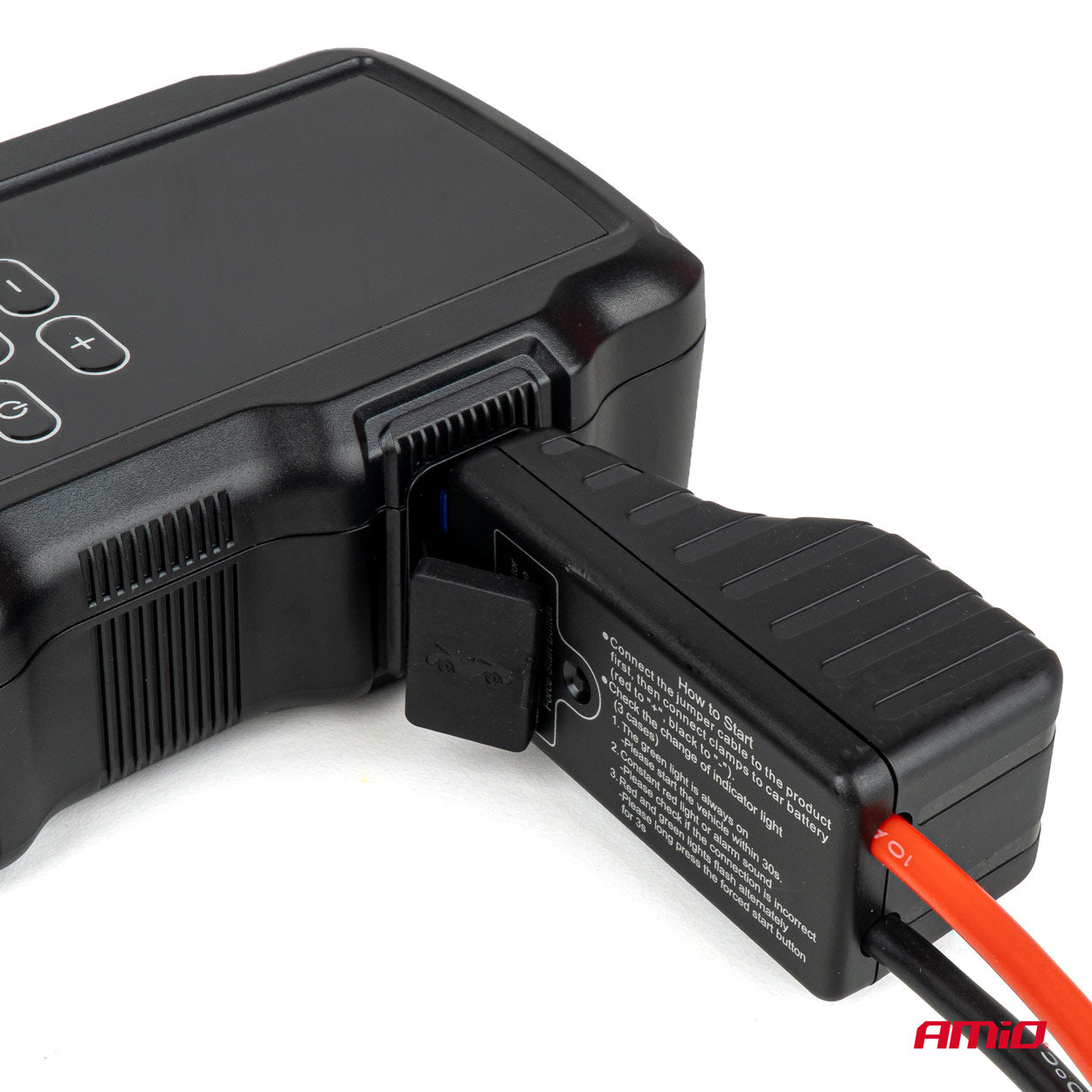 12 V apukäynnistin kompressorilla ja USB-porteilla