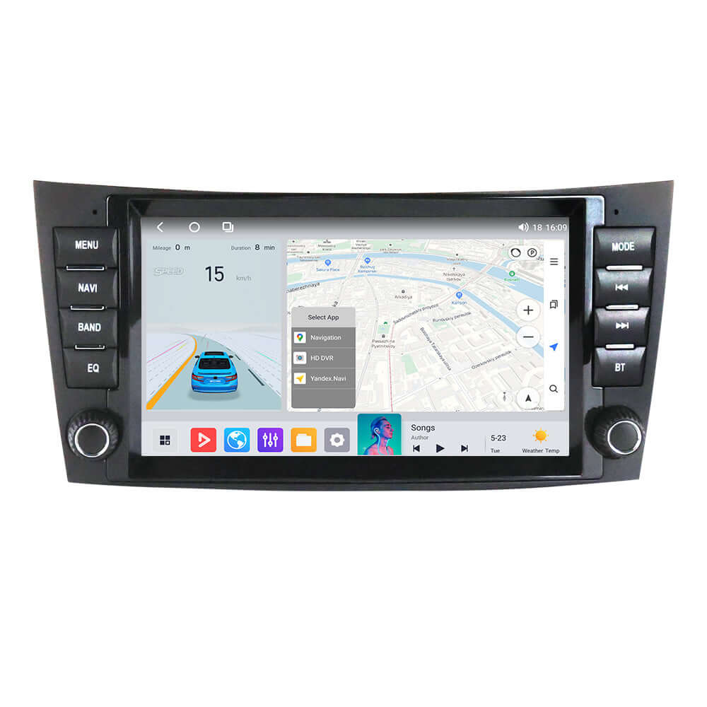 Mercedes-Benz W211 - 8" Radio m. Apple CarPlay og Android Auto – Bilmedie.dk