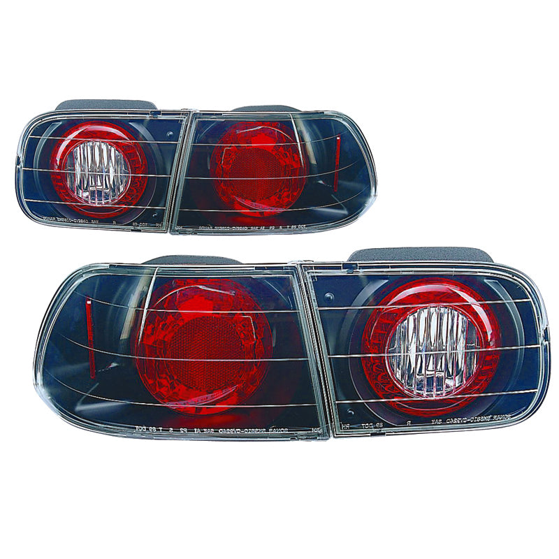 Mustat takavalot Civic '92 2/4D -malliin