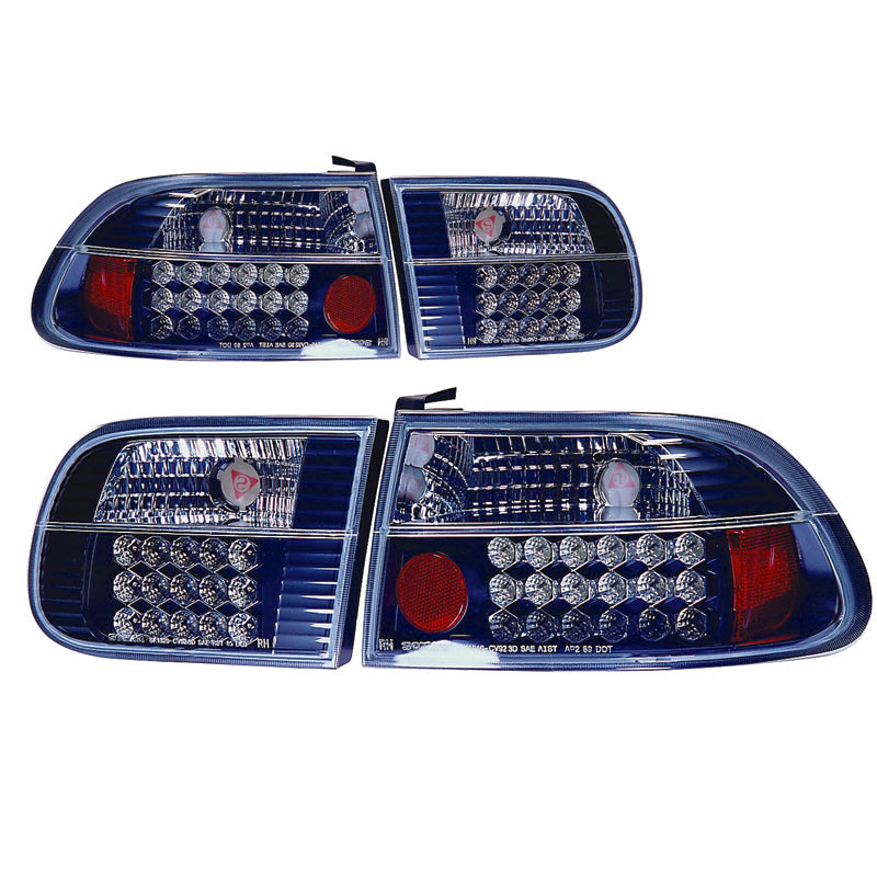 Mustat LED-takavalot Civic 1992 3-oviseen