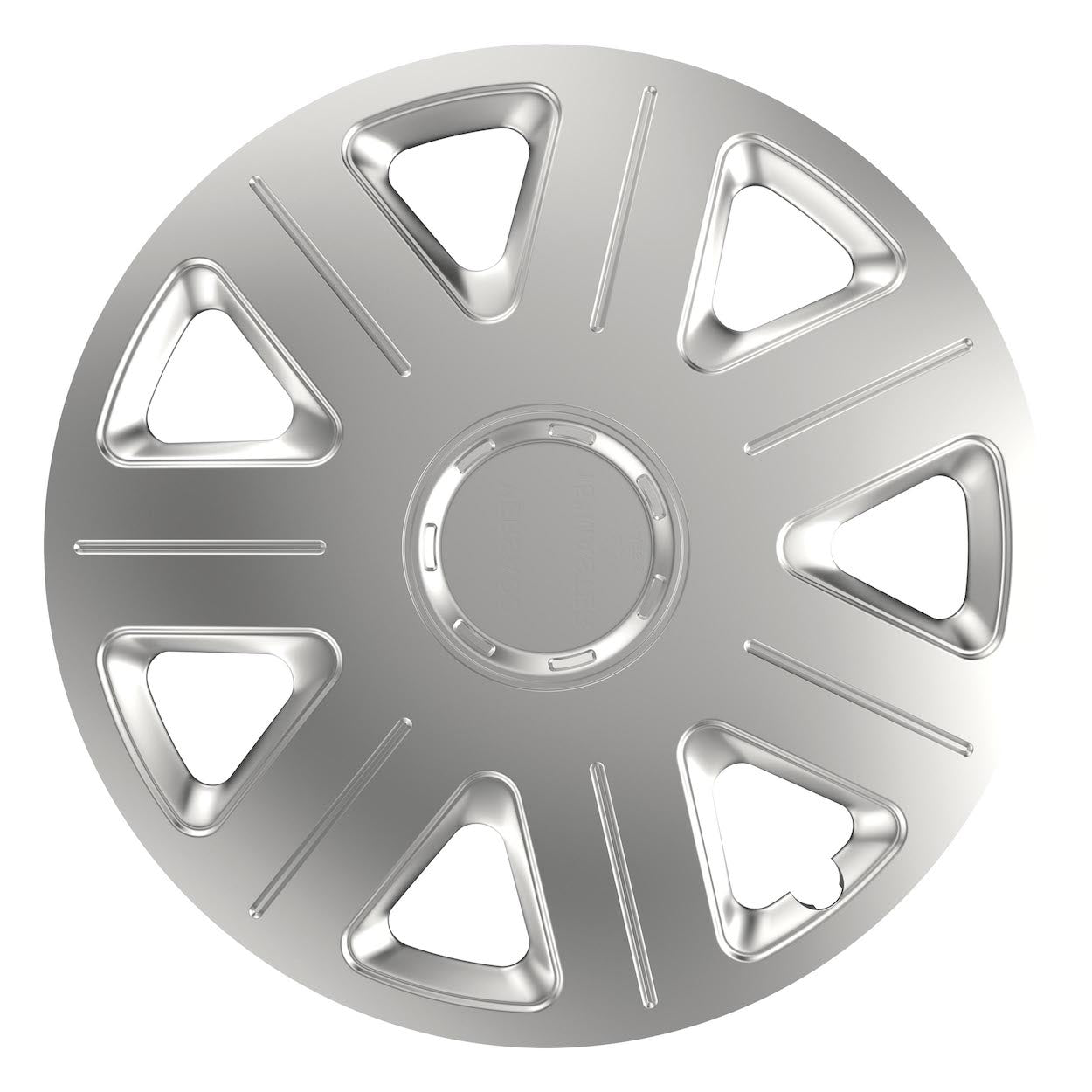 15 tuuman Master-pölykapseli hopeanvärisenä