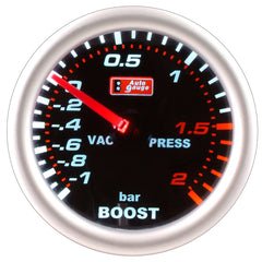 Barometri musta 2" Auto Gauge