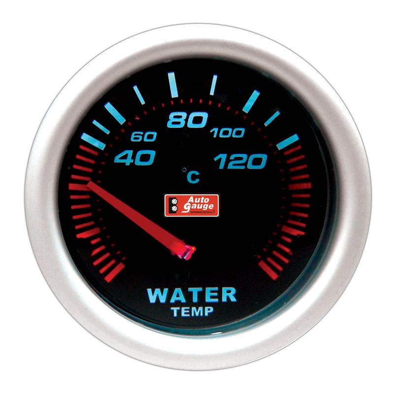 Vedenlämpömittari musta 5,8 cm Auto Gauge
