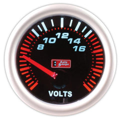 Volttimittari musta 2 tuumaa Auto Gauge