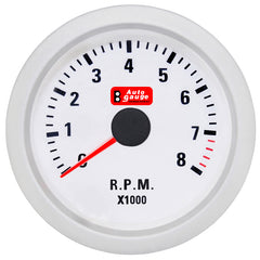 Valkotauluinen 2 tuuman Auto Gauge kierroslukumittari