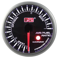 Musta 2 tuuman Auto Gauge ilma-/polttoainemittari