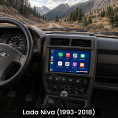 Lada Niva 1993-2018 - 9" radio, jossa Apple CarPlay ja Android Auto 
