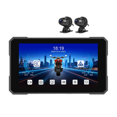 5” moottoripyörän näyttö CarPlaylla, Android Autolla, AirPlaylla, DVR:llä ja TPMS:llä 