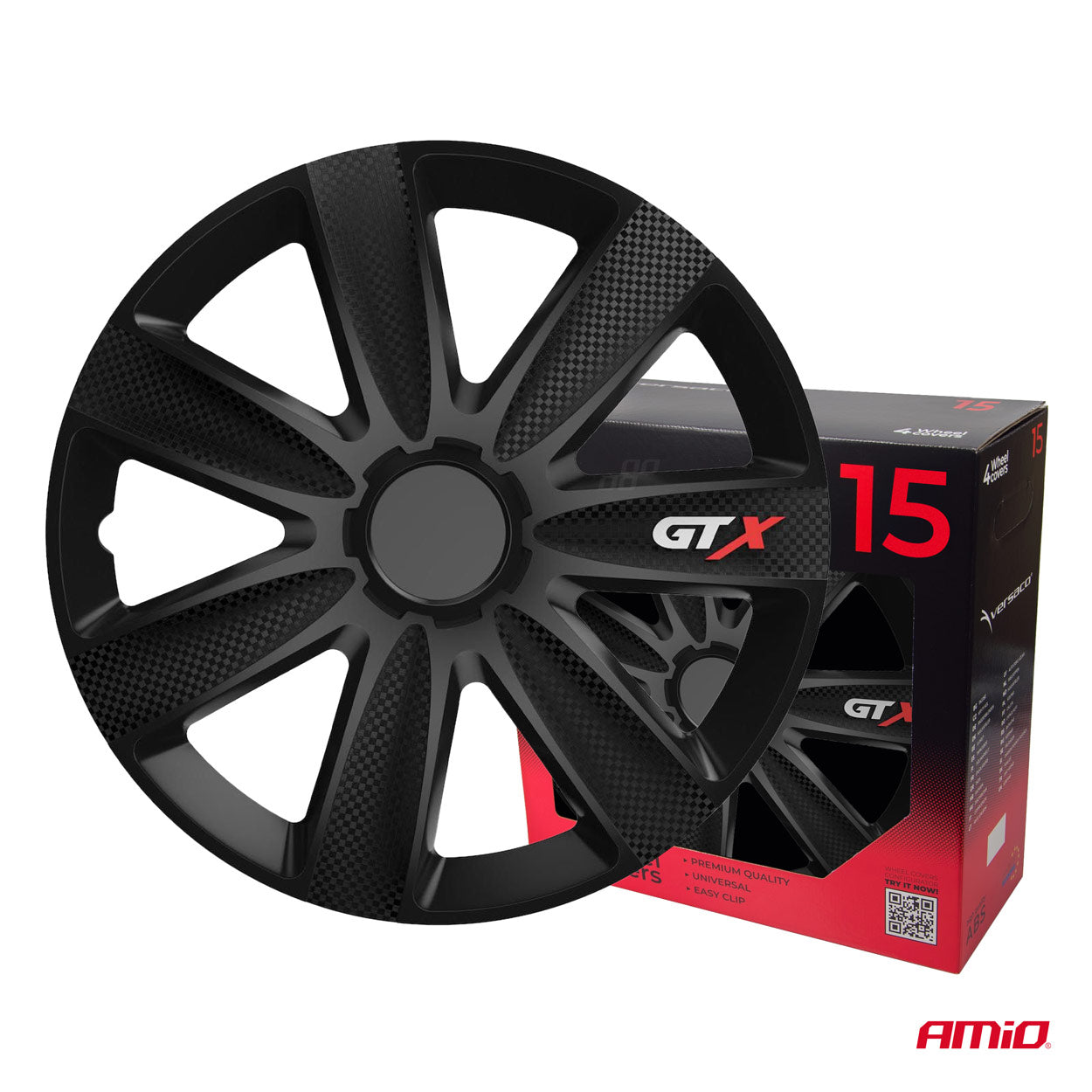 15 tommer GTX-navkapsel i sort carbon