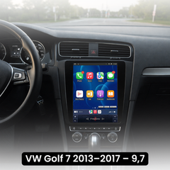 VW Golf 13–17 – 9,7 tuuman radio Apple CarPlaylla ja Android Autolla