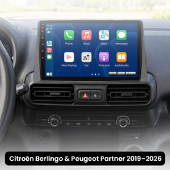 Citroën Berlingo/Peugeot Partner 19-26 - 10,1" radio Apple CarPlaylla ja Android Autolla