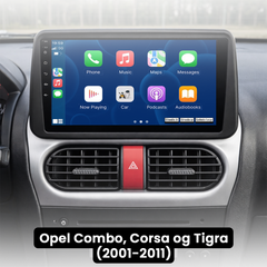 Opel Combo/Corsa/Tigra 01-11 - 9" radio Apple CarPlaylla ja Android Autolla