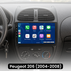 Peugeot 206 04-08 - 9 "-radio Apple CarPlay- ja Android -autojen kanssa