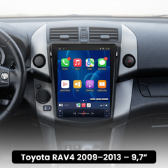 Toyota RAV4 09–13 – 9,7 tuuman radio Apple CarPlaylla ja Android Autolla