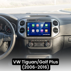 VW Tiguan/Golf Plus 06-16 - 9" radio Apple CarPlaylla ja Android Autolla