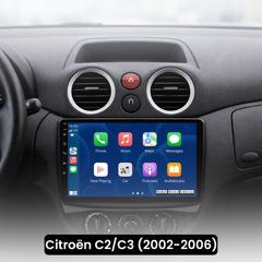 Citroën C2/C3 02-06 - 9" radio Apple CarPlaylla ja Android Autolla
