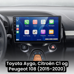 108, C1, Aygo 15-20 - 9" radio Apple CarPlaylla ja Android Autolla