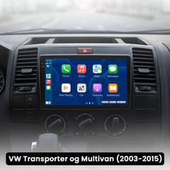VW Transporter 03-15 - 9" radio Apple CarPlaylla ja Android Autolla