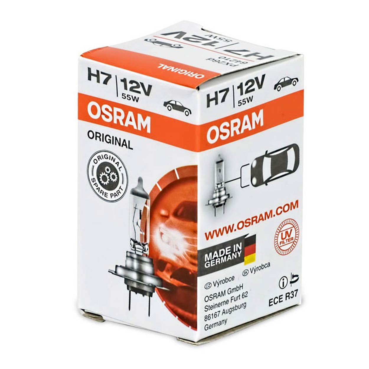 Osram H7 -halogeenipolttimo 55 W, PX26d-kanta