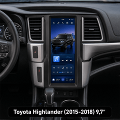 Toyota Highlander 2015-2018 - 9,7" soitin Apple CarPlaylla ja Android Autolla 
