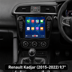Renault Kadjar 2015-2022 – 9,7" autoradio Apple CarPlaylla ja Android Autolla 