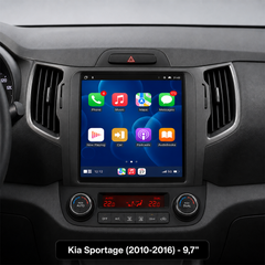 Kia Sportage 2010-2016 - 9,7" radio, jossa Apple CarPlay ja Android Auto 