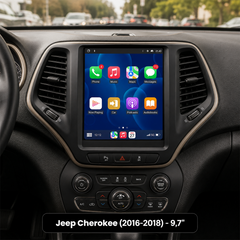 Jeep Cherokee 2016-2018 - 9,7" soitin Apple CarPlaylla ja Android Autolla 