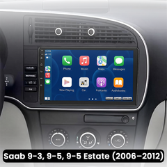 Saab 9-3 07-12 - 9" Radio Apple CarPlay- ja Android Auto -tuella 